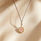 Collier Lotus Rose Porte-Bonheur