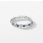 Blue Evil Eye Awareness Luck Ring