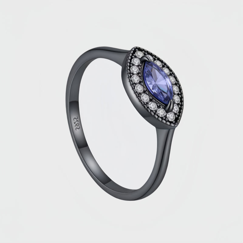 Black Evil Eye Protective Ring – Misfortune Repellent, Lucky Charm