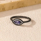 Black Evil Eye Protective Ring – Misfortune Repellent, Lucky Charm