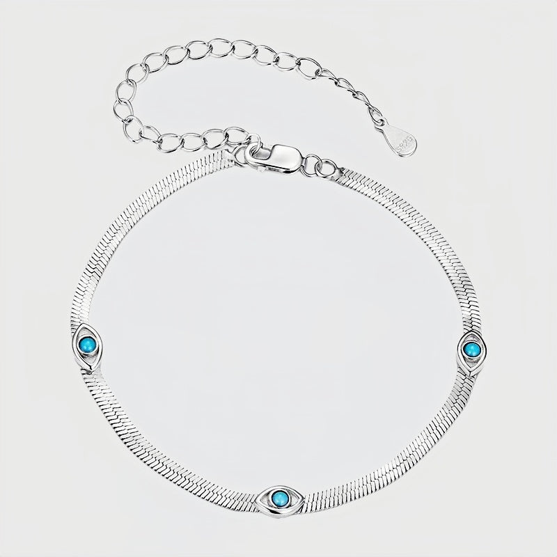 Evil Eye Protection Herringbone Bracelet