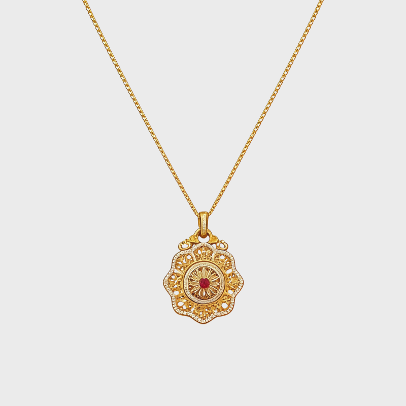 Lotus Heart for Blessings Necklace