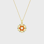 Collier ras-du-cou « Lian Huang » Lotus oriental – Bijoux de style chinois