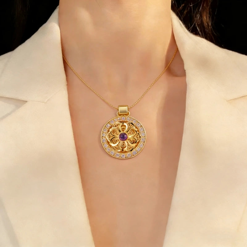 Filigree Lotus Bloom Necklace