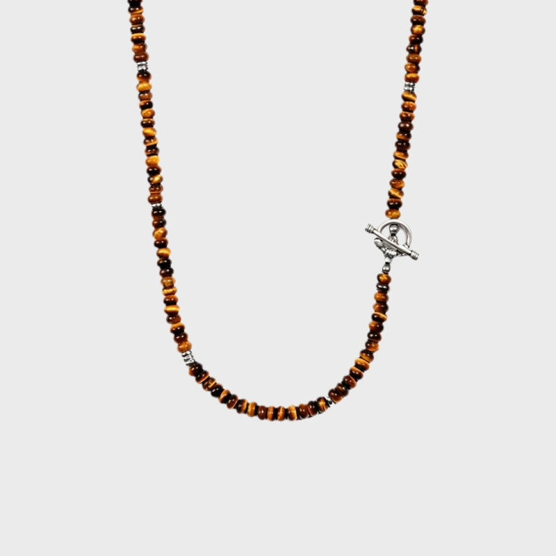 Earthy Strength Tiger Eye Beaded Necklace