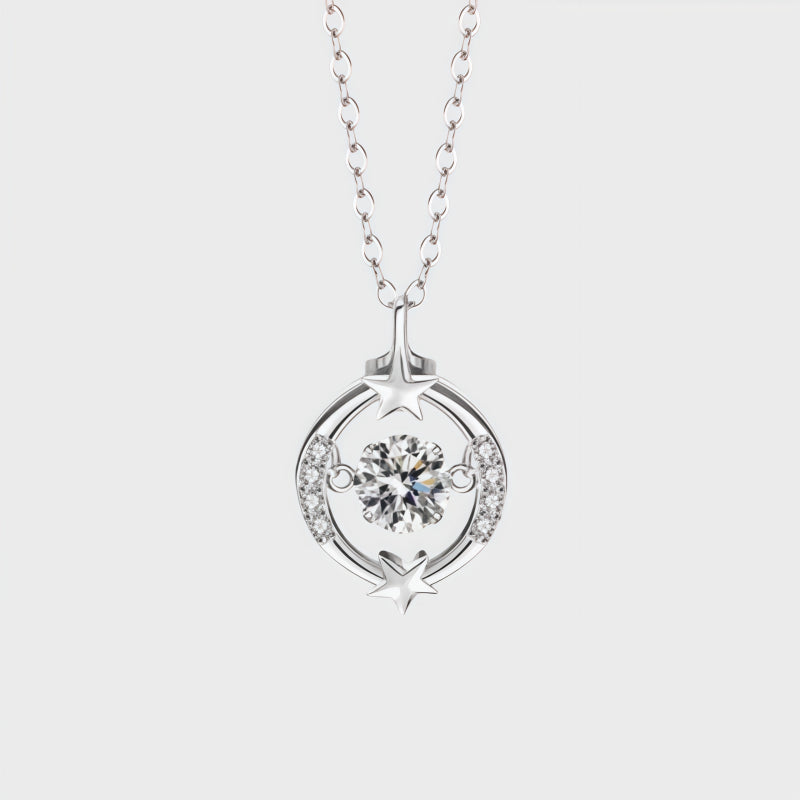Celestial Lovers Moon & Star Necklace