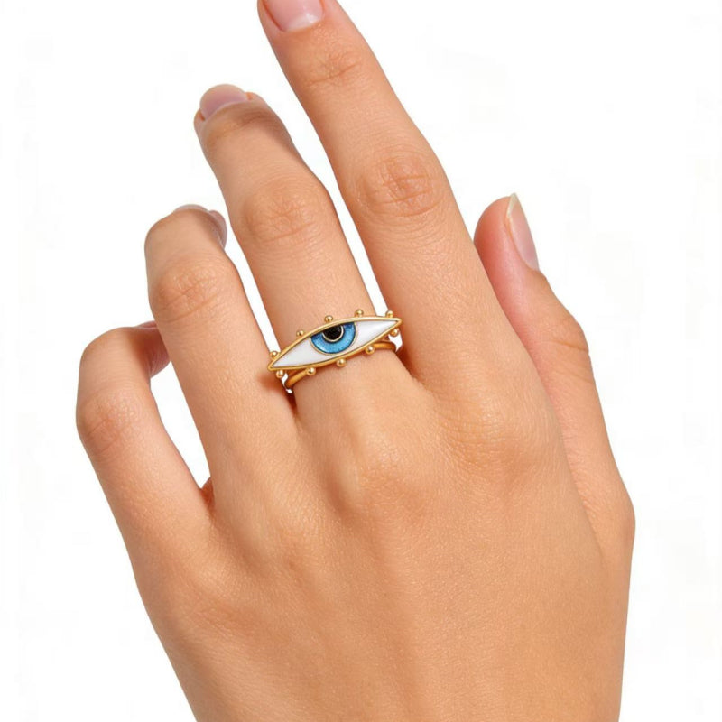 Evil Eye Luck Ring - Protection & Positive Energy