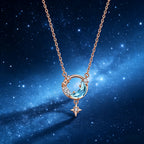 Mystic Blue Moon & Pure White Star Necklace