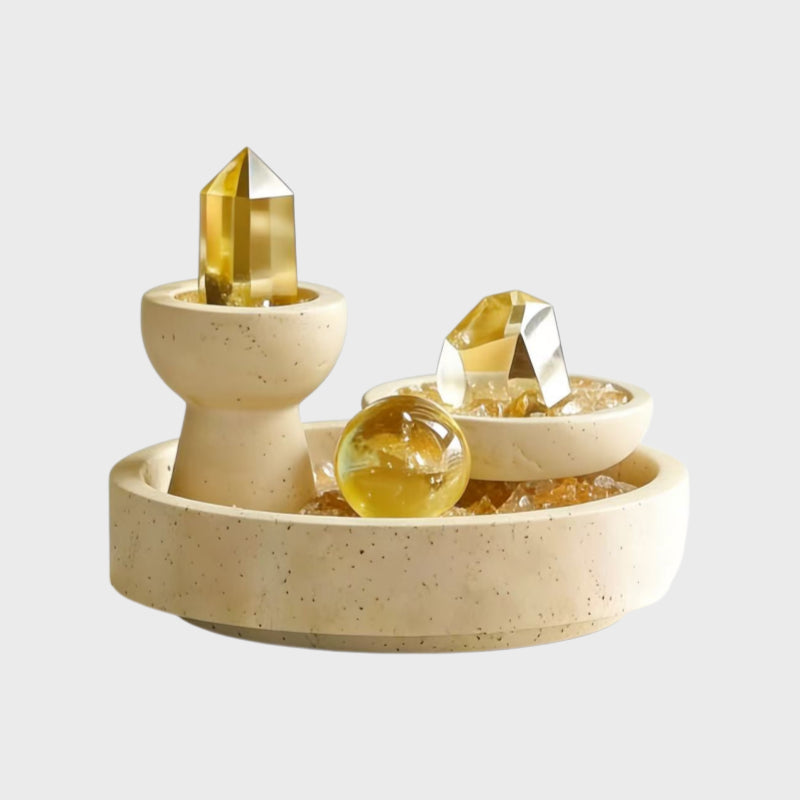 Natural Citrine Ornament – Gold Energy Wealth Throne