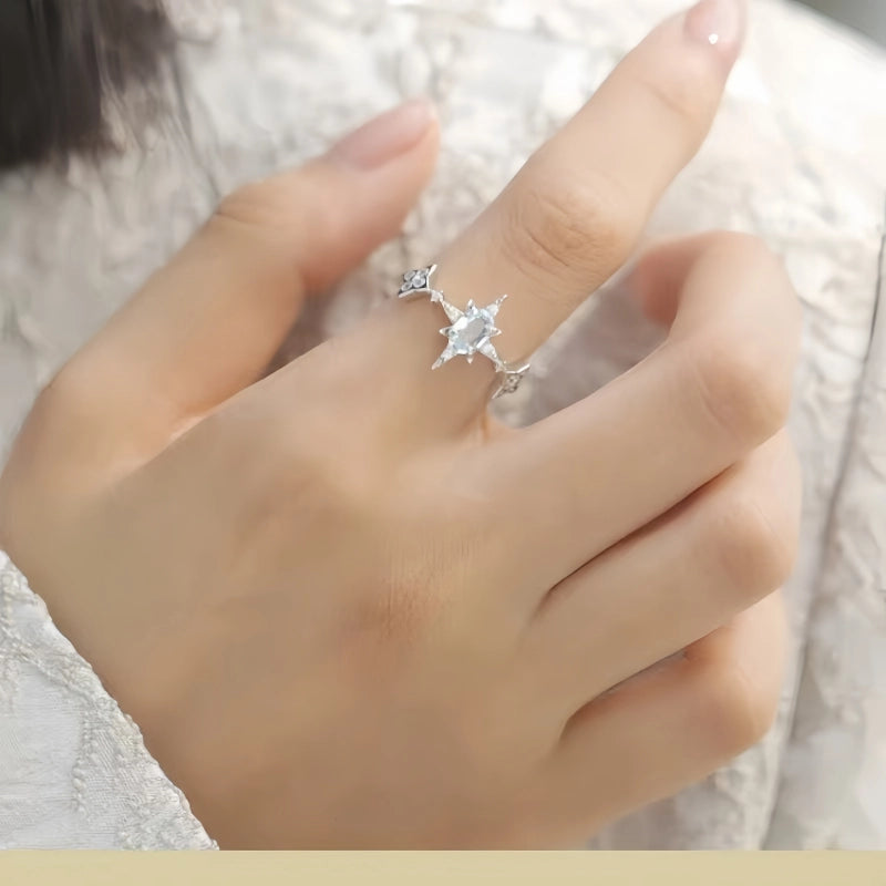 Moon & Star Ring – Fortune Boosting Crystal Jewelry