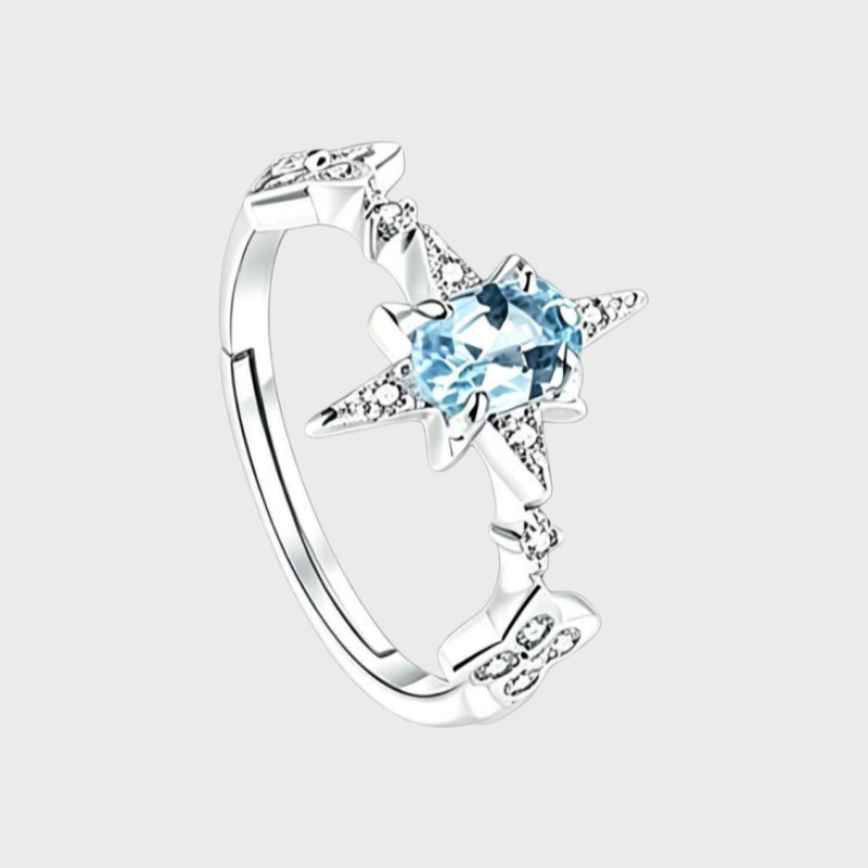 Moon & Star Ring – Fortune Boosting Crystal Jewelry
