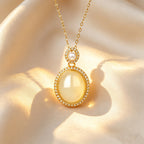 Lunar Glow Natural Hetian Jade Necklace