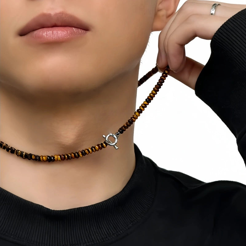Earthy Strength Tiger Eye Beaded Necklace