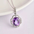 Collier en cristal naturel Violet Hush