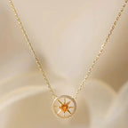 Collier en cristal naturel Abundance Compass