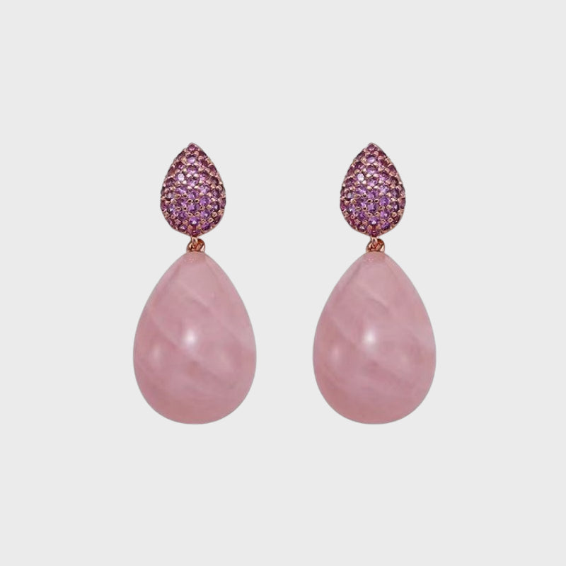 Solace Dew Natural Crystal Earrings