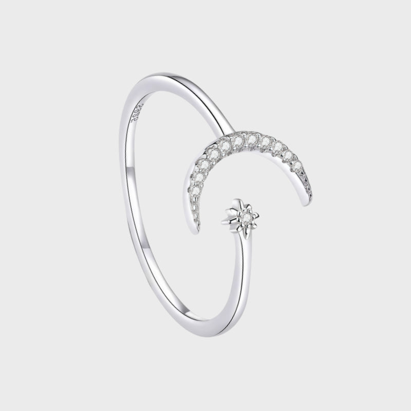 Star Moon Open Ring – Wear Your Fortune Under the Sky