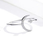 Star Moon Open Ring – Wear Your Fortune Under the Sky