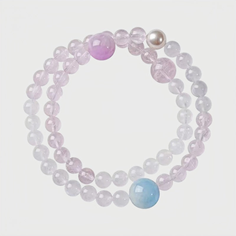 Spring Snow Natural Crystal Bracelet