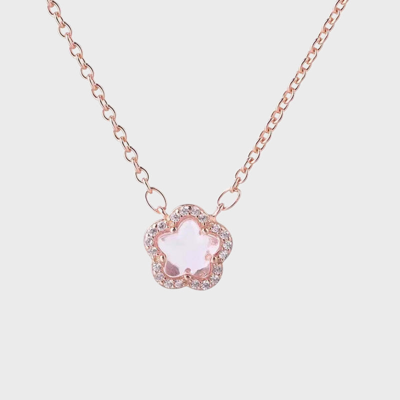 Starlight Sakura Natural Crystal Necklace
