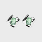 Boucles d'oreilles en cristal naturel Aura verdoyante