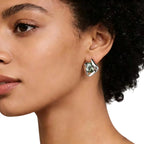 Boucles d'oreilles en cristal naturel Aura verdoyante