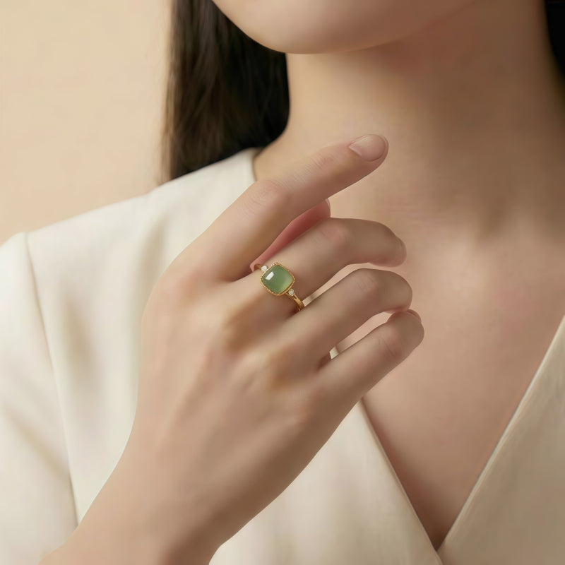 Hetian Jade Open Ring – Gentle Luck, Timeless Guard