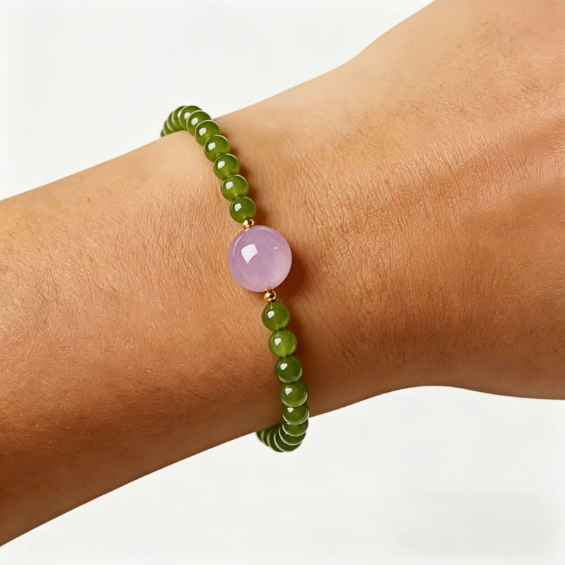Spring Bloom Hetian Jade Bracelet