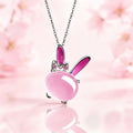 Ethereal Bunny Natural Crystal Necklace
