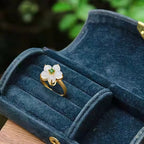 Hotan Jade Plum Blossom Ring – Timeless Luck, Gentle Peace