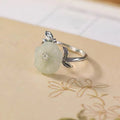 Blossom Hetian Jade Ring – Soft Luck, Quiet Guard