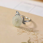 Blossom Hetian Jade Ring – Soft Luck, Quiet Guard