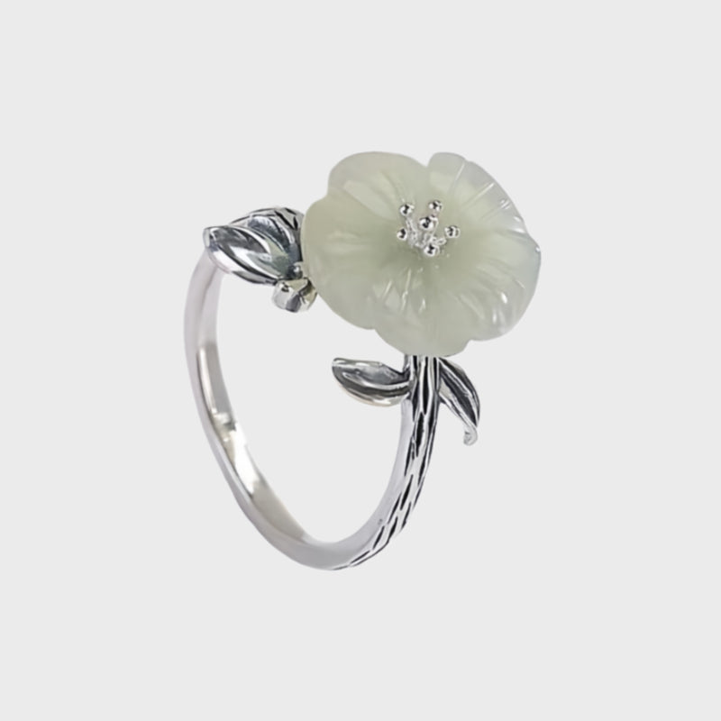 Blossom Hetian Jade Ring – Soft Luck, Quiet Guard