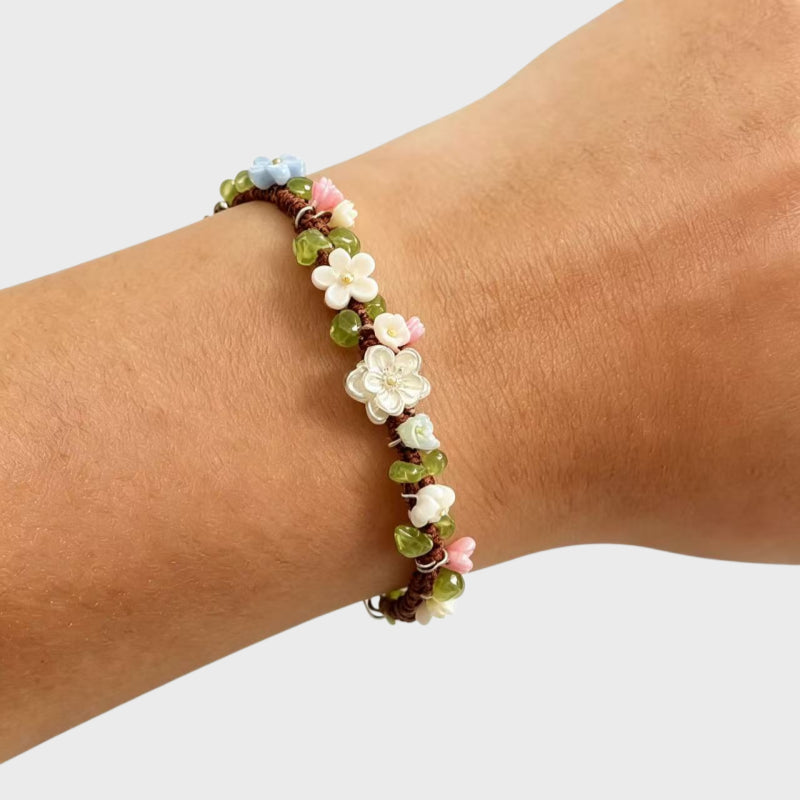 Handmade Floral Braided Bracelet