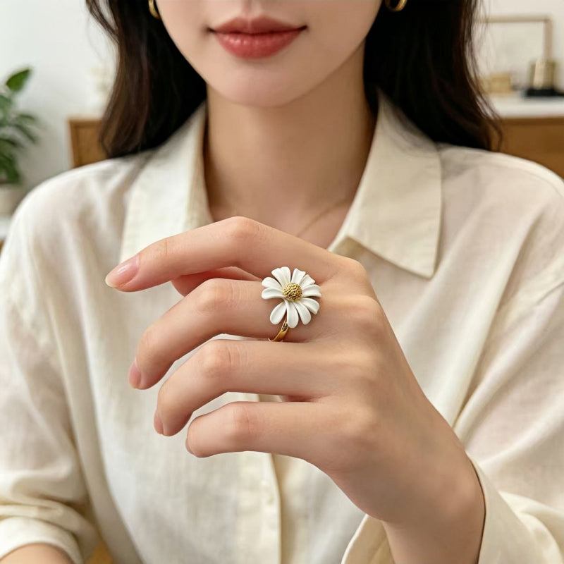 New Sunny Daisy Open Ring -  Innocence Ring