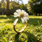 Nouvelle bague ouverte Sunny Daisy - Bague Innocence