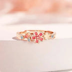 S925 Silver Sakura Ring - Purity Love Ring