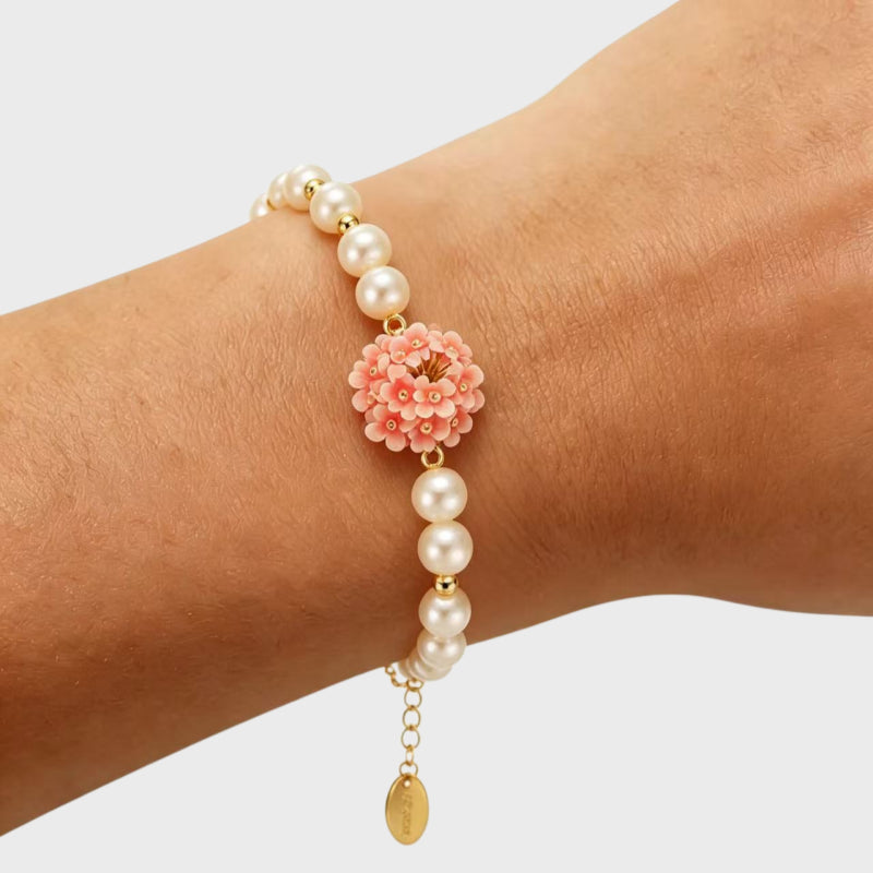 Sakura Bloom Pearl Bracelet