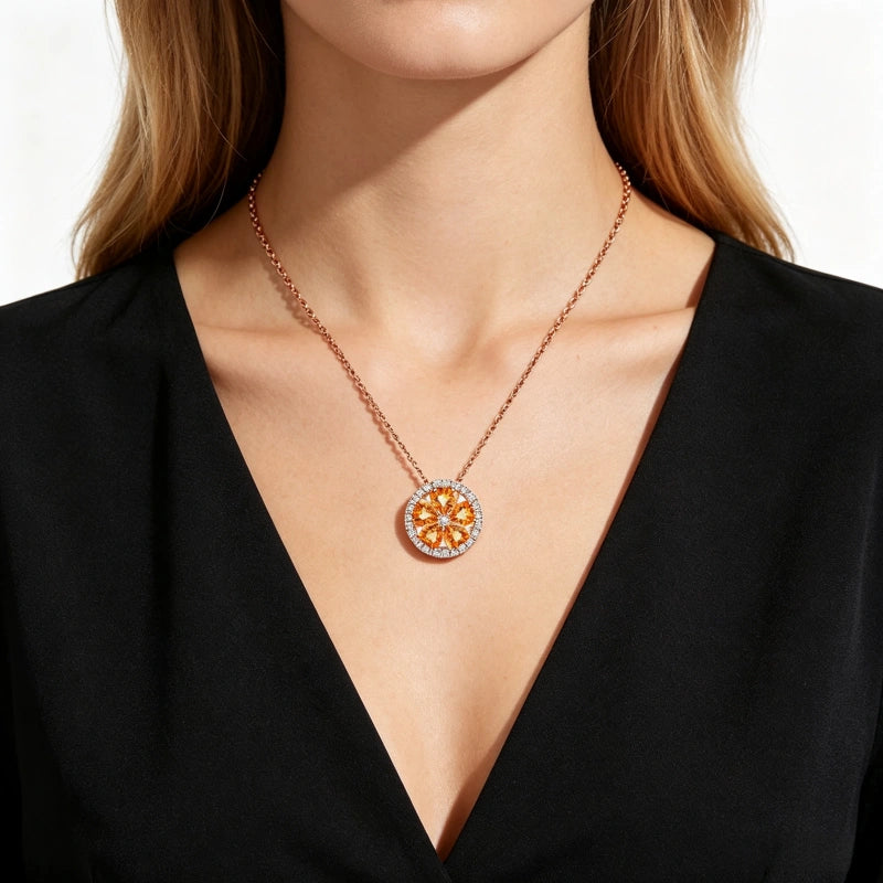 Bloom Toward Light Natural Crystal Necklace
