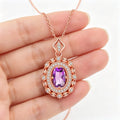 Collier en cristal naturel « Lavender Glow »