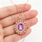 Collier en cristal naturel « Lavender Glow »