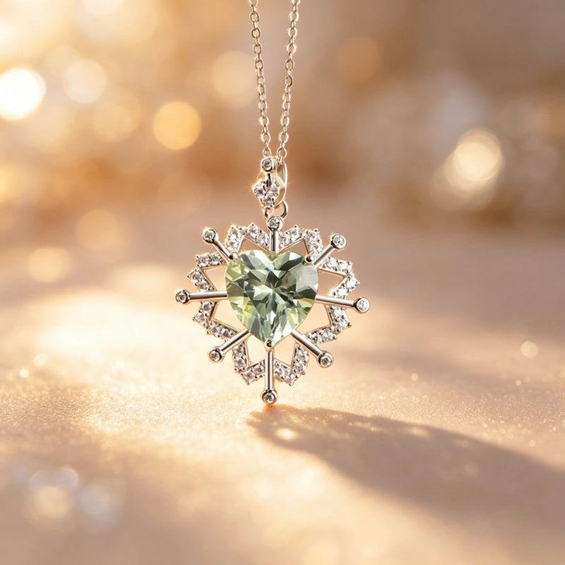 Ethereal Frost Natural Crystal Necklace