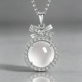Collier Cristal Naturel Arc Lunaire