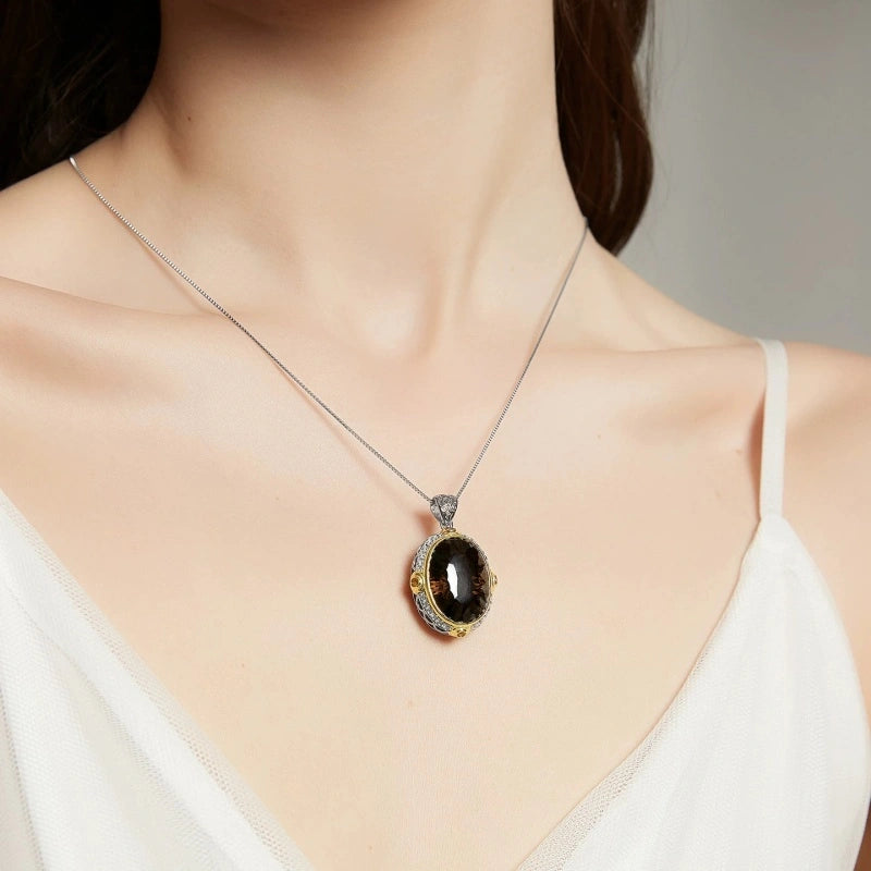 Shadow Core Natural Crystal Necklace