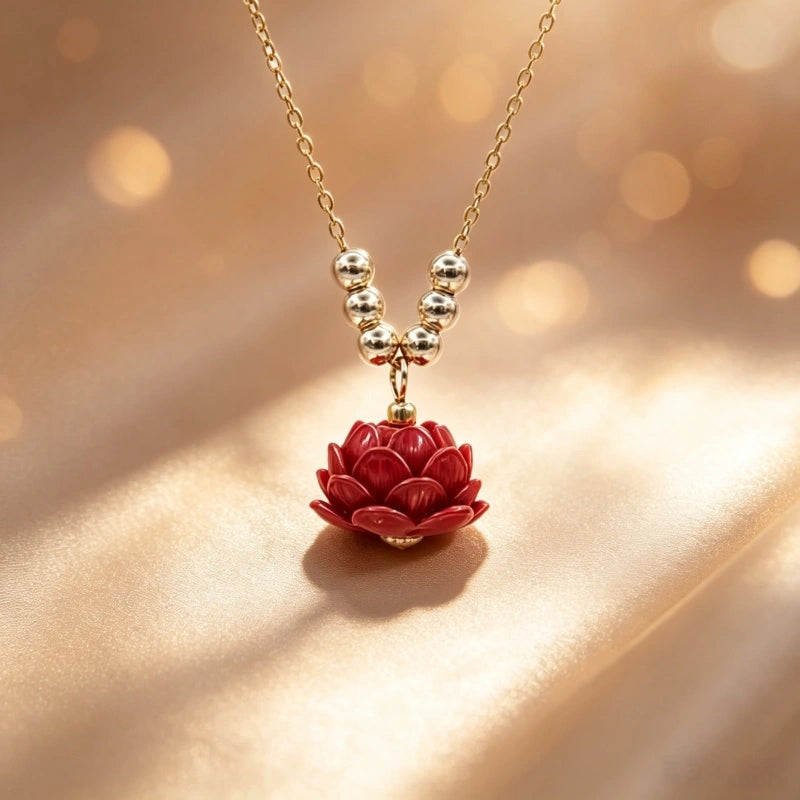 Red Lotus Necklace