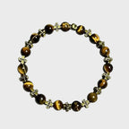 Vintage Cross Tiger Eye Beaded Bracelet - Wealth Attracting