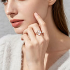 Bague Cœur Trèfle à quatre feuilles en Or Rose — Chanceux de t'avoir rencontrée, mon Seul et Unique Amour