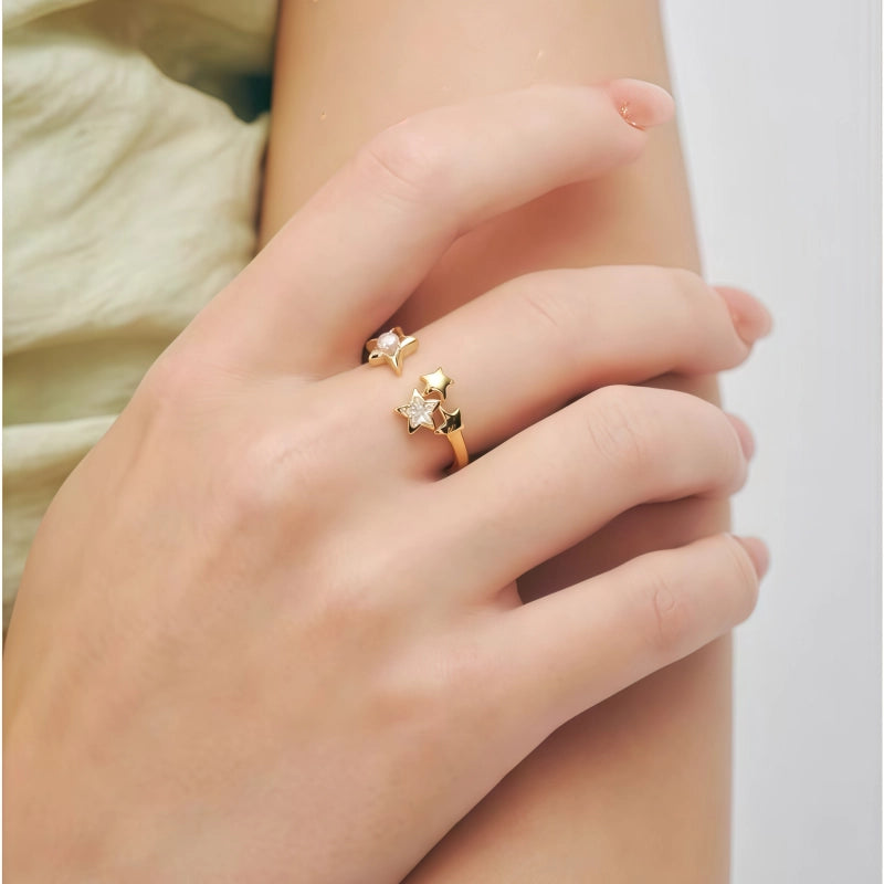 Polaris Pearl Ring – Guided by the Star, Blessed by the Light