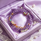 Bracelet multicouche en cristal naturel Troisième Œil