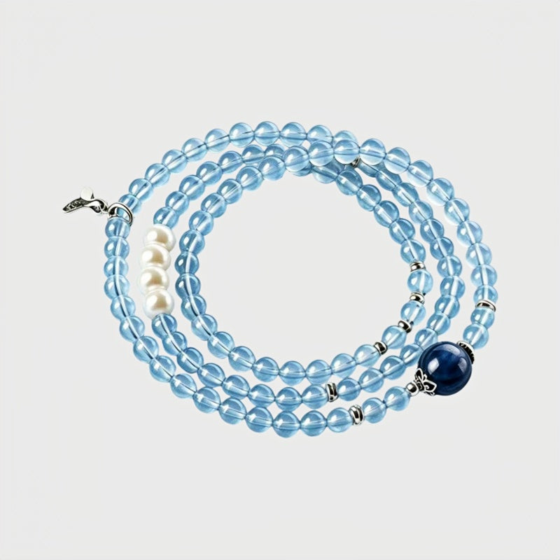 Mermaid's Tears Aquamarine Wrap Bracelet